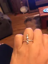 Anillos plateados felinos bohemios étnicos para mujer, anillos abiertos para dedos Vintage Para Boda nupcial, regalos de Navidad, 925