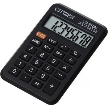 

Citizen calculator pocket 8 times. Meals from Batar., Black. Lc210nr