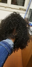 Rizado rizado Afro peluca con flequillo completo máquina cuero cabelludo peluca superior 200 de densidad Remy corto brasileño rizado pelucas de cabello humano Xcsunny