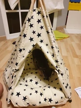 Tienda de campaña portátil para mascotas, casa para animales domésticos con cojín grueso, disponible en 6 colores, para cachorros, perros, gatos, de interior y exterior, ideal para ir de excursión