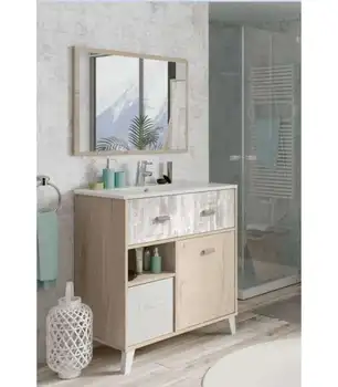 

Lena 82 cm bathroom cabinet with basin and mirror.