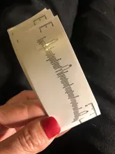 Regla grande profesional para cejas, accesorios de tatuaje con Microblading, herramienta de medición, marca de medición, pegatina de maquillaje permanente de tatuaje, 10 Uds.