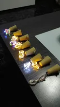 Paquete de luces de Botella de vino Solar 20 LED, cadena de corcho Solar, alambre de cobre ligero, luz de hadas para vacaciones, fiesta de Navidad, decoración de boda, 10 unidades