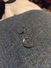 Yiustar-pendientes ondulados de cartílago para mujer, joyas de acero inoxidable trenzadas, joyas bohemias, Piercing de conchas falsas