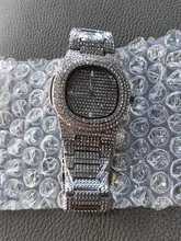 Reloj de moda con diamantes de acero para hombre, cronógrafo de Hip Hop, de lujo, dorado, masculino, 2021