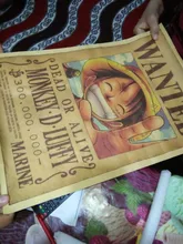 Figuras de acción de One Piece Bounty, pegatinas de pared con estampado de póster artesanal, película Vintage, Playbill, Luffy, papel tapiz de una pieza, 1 Uds.