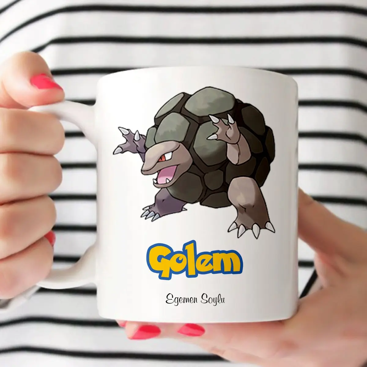 Персонализированная белая кружка Pokemon Golem|Кружки| |