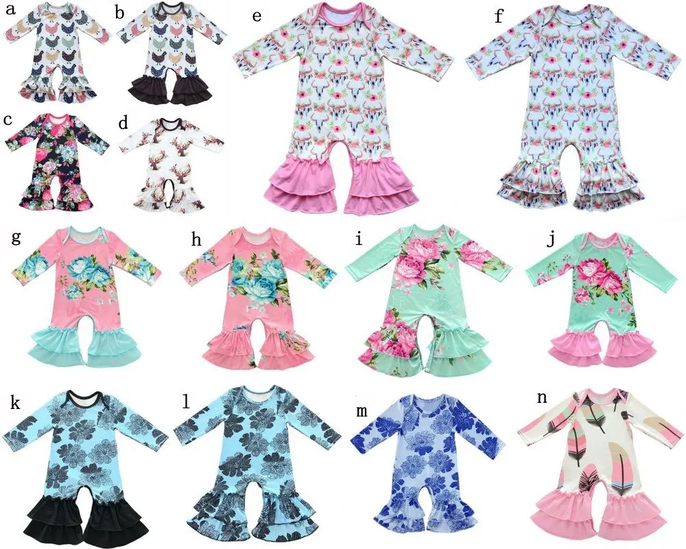 Детский комбинезон в клетку с воланом стиле буйвола|boy romper|baby boy romperruffle romper |