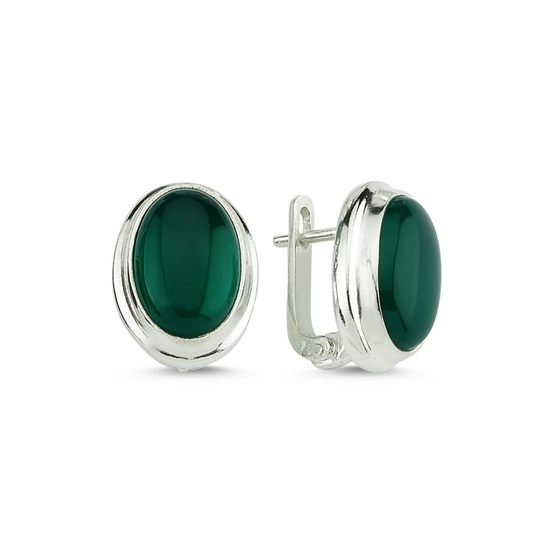 

Armagano Green Agate Stone Handwork Earrings