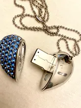 JASTER-memoria USB con forma de corazón, amor de diamantes, metal, 4GB, 8GB, 16GB, 32GB, 64GB