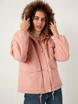 

Fur Hooded Thick Parka