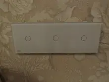 LIVOLO 2 lámparas Toque pared Interruptor de luz, templado panel de vidrio, rojo azul iluminar desde el fondo,dedo el sensor