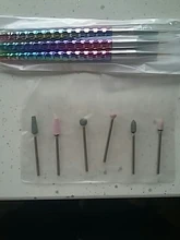 Broca de corindón para uñas, fresa eléctrica giratoria para manicura, cepillo de rebaba, juego de Gel para quitar, accesorios de herramientas de arte de uñas, 6 uds.