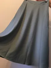 Marchitas de verano faldas mujer moda 2020 midi faldas Inglaterra Oficina satén alto cintura simple Falda larga elegante de las mujeres