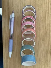 Kevin & sasa Crafts-juego de 8 rollos de cinta adhesiva de Color sólido, cinta adhesiva para Scrapbooking, papelería