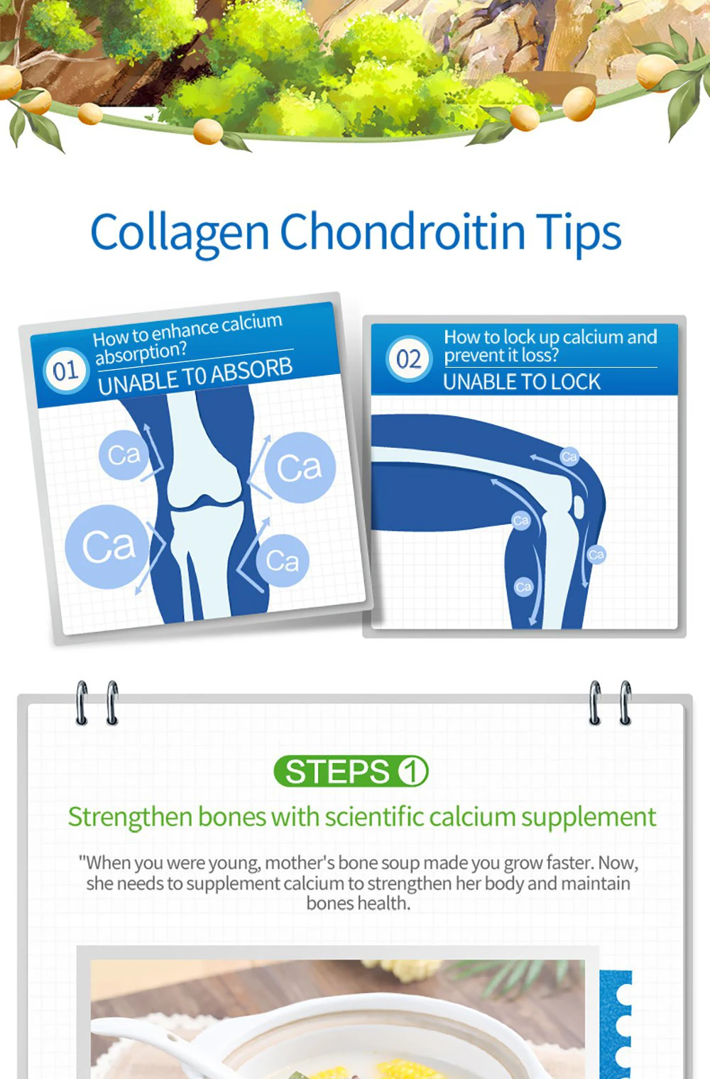英文版胶原软骨素钙片90片_02