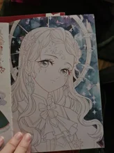 El reino de las niñas Anime Avatar dibujado a mano libro de colorear dibujos animados Loli acuarela pintura libro de técnicas