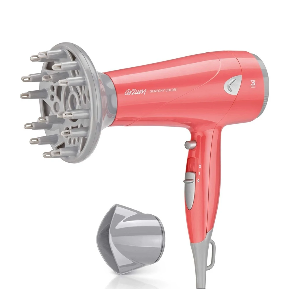 Arzum Senfony Color 2000W Hair Dryer, Ergonomic Design and Easy Use,Different Speed and Heat Settings,Dryer Brush