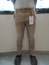 Skinny Jeans White Pants Denim Trousers Slim-Fit Stretch Khaki Black Men 7-Color Casual