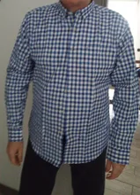 Dress Shirts Checkered Buttoned-Down Plaid Full-Sleeve Striped Mens Casual Regular-Fit