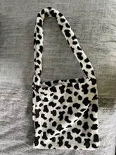 Bolso de mano con estampado de vaca para mujer, bandolera de gran capacidad, informal, sencilla, a la moda
