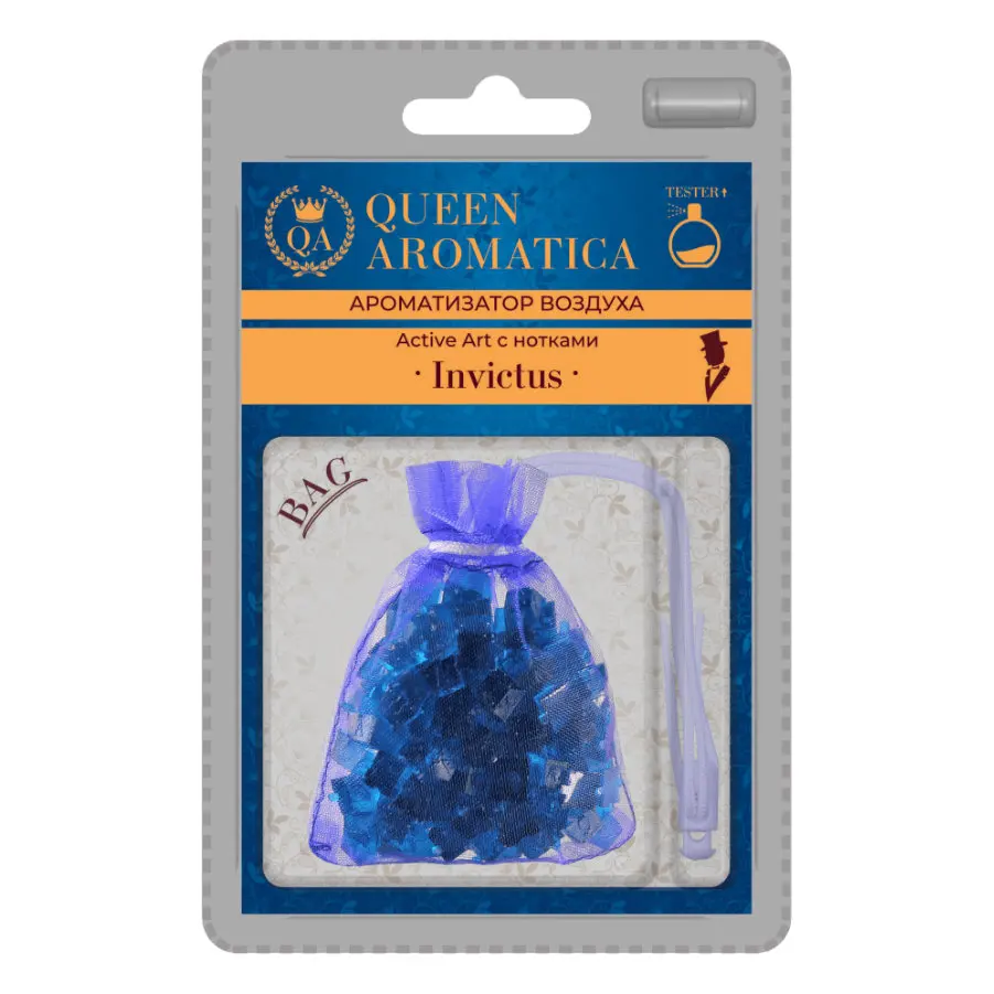 Ароматизатор в машину Queen Aromatica Active Art (с нотками Invictus) QA В 13 твердые духи