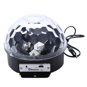 

Цифровой RGB светодио дный музыка кристалл магический шар световой эффект MP3 USB Диско DJ этап Освещение + пульт Управление