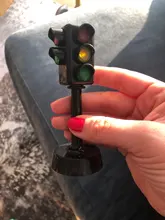 Miniseñal de tráfico con luz LED para niños, juguete educativo Montessori para Aprendizaje de tráfico, regalo de cumpleaños