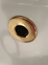 Sink Basin Overflow Cover Bathroom-Accessories Ceramic-Pots Kitchen Black/gold Round-Hole