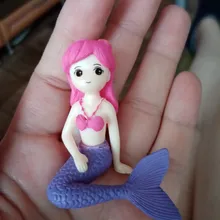 Desk-Decoration-Accessories Mermaid-Ornament Aquarium Fish-Tank Cute 1pcs Little