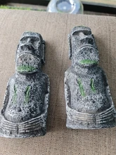 Aquarium-Decoration Statue Terrarium Island-Stone Resin Ornament Easter Fish-Tank Home-Decor