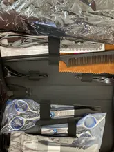 Juego de tijeras de peluquería para niños, 10 juegos de tijeras planas para los dientes, salón de peluquería, juego de herramientas de peluquería para el hogar