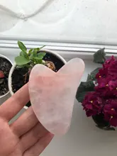 Natural Jade Gua Sha tablero raspador masaje de cuarzo rosa Jade Guasha piedra cara cuello levantamiento de la piel arrugas removedor de belleza