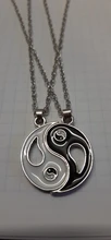 2 unids/set mejores amigos par collares Yin Yang encanto colgante, collar de la joyería para los amantes de las Hermanas de San Valentín regalo FSPXL316