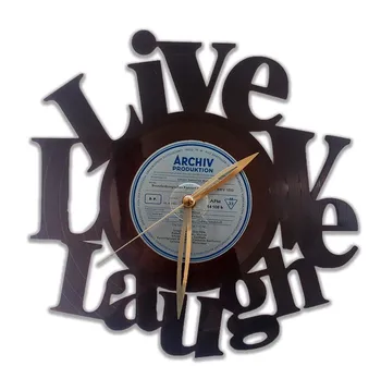 

Real Plaque Wall Clock with Live, Love, Laugh Text