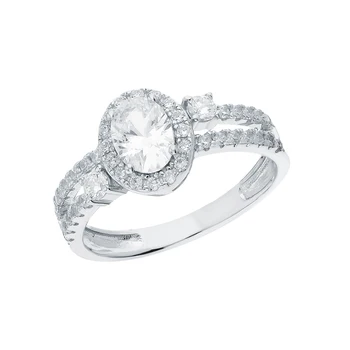 

Silver ring with cubic zirconia sunlight sample 925