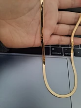 Necklaces Choker Herringbone Chain Gold Chain 18k-Gold-Plated Minimalist Women Short