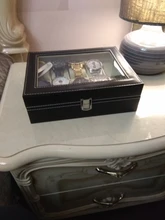 Caja de almacenamiento de reloj de cuero PU para hombre, organizador mecánico con 2/6/10/12 ranuras, expositor de relojes, Cajas de Regalo de joyería