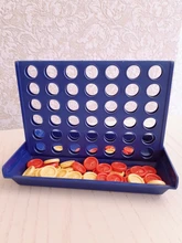 Juego de mesa de línea 4 en A para niños, juguetes educativos plegables, puzle