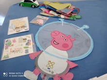 Decoración de fiesta de Peppa Pig, tema de dibujos animados, globo de Peppa George, cartel de feliz cumpleaños, decoración de fiesta de cumpleaños para niños, 2021