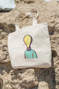 

Angemiel Bag Bulb-Head Character Shopping Beach Tote Bag