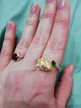 Anillo de boda de circón dorado con cabeza de leopardo para hombre y mujer, joyería abierta, moda al por mayor