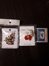 Badge-Gloves Crutches-Bells Pin Christmas-Brooch Santa-Snowman Cloth-Decoration Gift