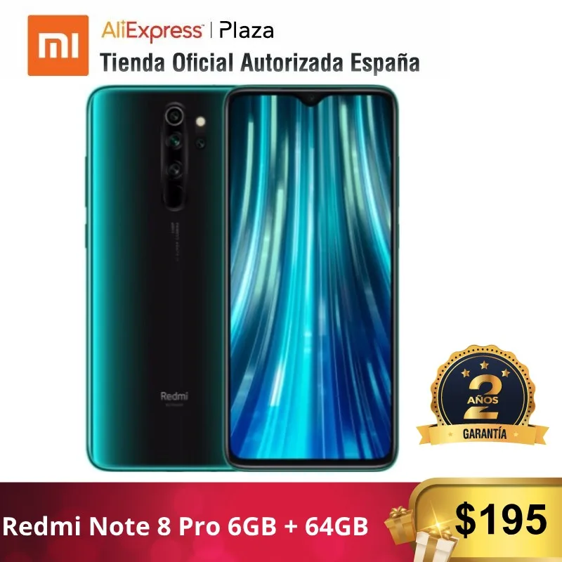 

Redmi Note 8 Pro (64GB ROM con 6GB RAM, Cámara de 64 MP, Android, Nuevo, Móvil) [Teléfono Móvil Versión Global para España]