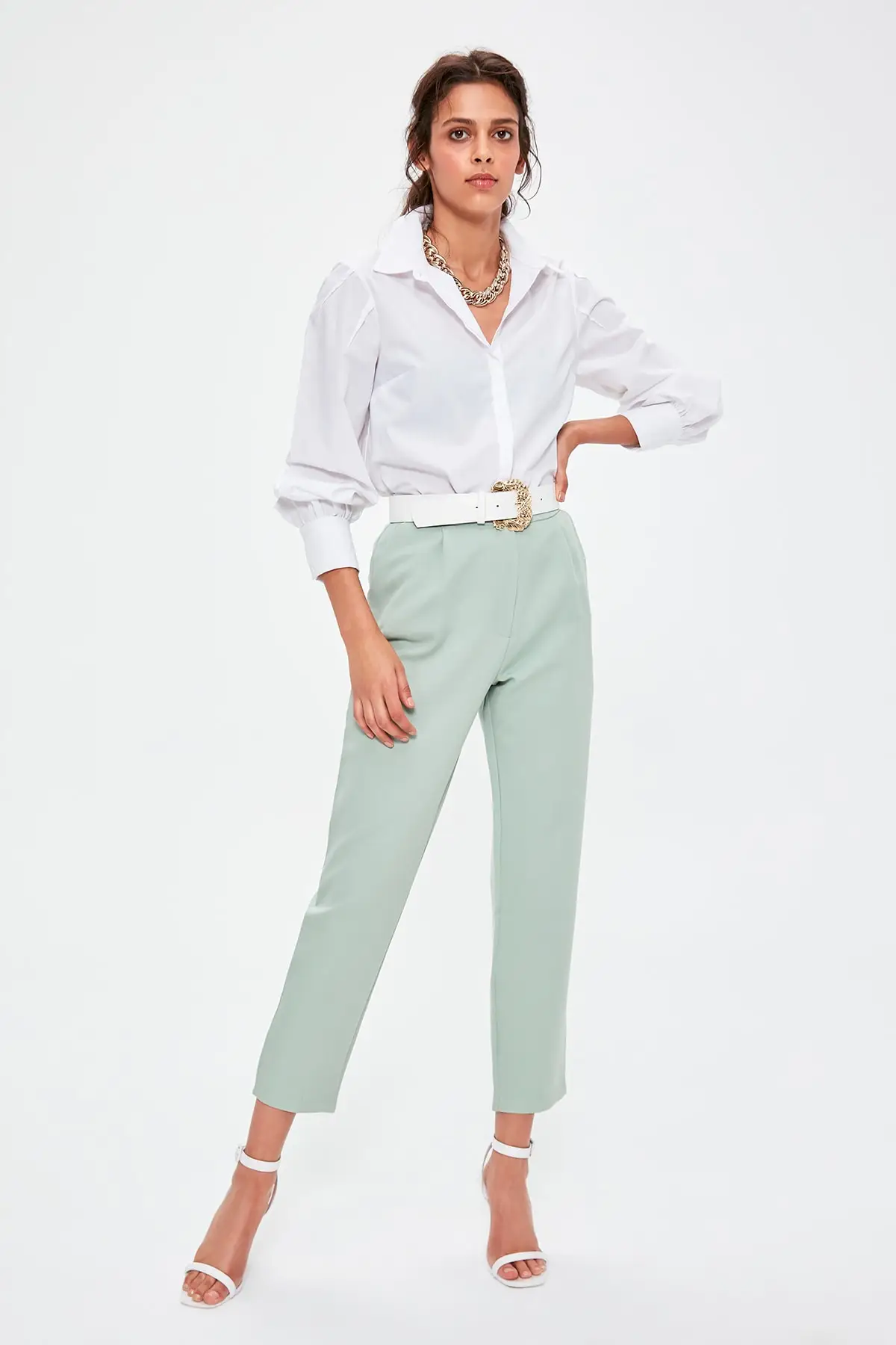 Штаны Trendyol Mint High Bel TWOAW20PL0172