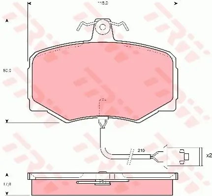 Disc pads.  Jaguar XJ12 5.3 XJ6/Sovereign 2.9/3.6/86-87 |