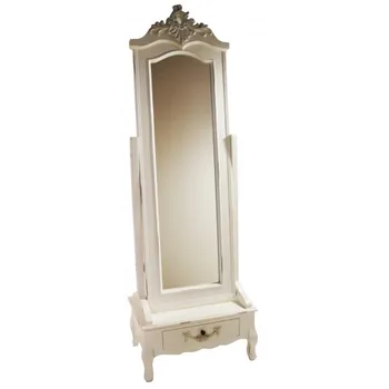 

Standing mirror for dressing wood color aged white. Measurements: 182x61x40 cm.