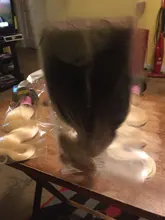 Facebeauty-pelo humano brasileño de 2 tonos, raíz oscura, Rubio degradado, 3, 4 mechones con cierre de encaje, 1B, 613, pelo Remy ondulado