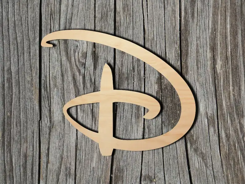 D-Letter-disney Inspired-лазерная резка необработанных деревянных форм выреза