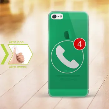 

Personalized iPhone 5-5S Slim Clear Silicone Phone Cover (Missed Çağrı-1)